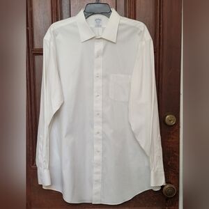 NWOT Brooks Brothers EST 1818 OCBD Regent Fit-Men's White Shirt-Size 17 1/2/35